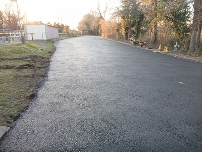 First half of the tarmac laid