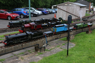 Locos lined up